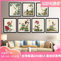 KS Cross embroidered Shining palace infamous painting frescoed cloth living-room minimalist modern multi-couplets picturescalyx Changchun Thu