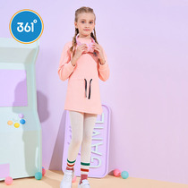 361 Degree childrens clothing girl knitted dress 2021 Autumn New middle child casual cute long sleeve skirt children