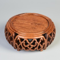 Mahogany base Rosewood carved Yunhai round base Vase incense burner Purple sand pot tea set base Solid wood