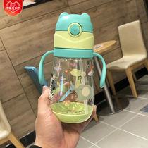 Baby boy water Cup sippy cup big baby kindergarten anti-fall primary school water bottle boy girl cute cartoon Cup