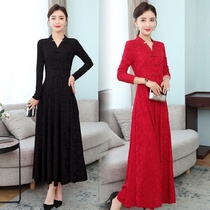 M-4XL autumn and winter new knitted jacquard dress 992 Jingfu