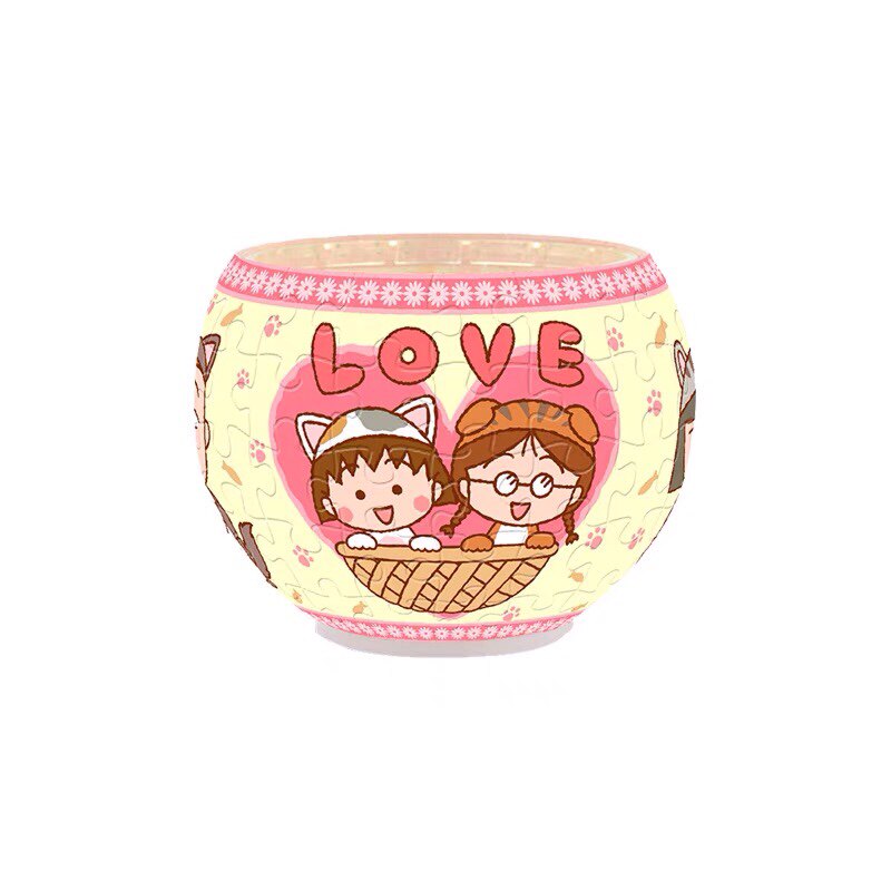 3D-JP Cherry Maruko 80 pieces candle light puzzle bedside atmosphere night light cat friend party KL1014 3djp