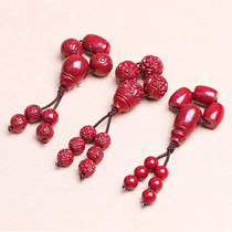 Cinnabar rough high content crystal Zijin sand 108 Buddha beads bracelet three-way accessories jewelry wholesale