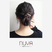 nuya two-tooth hairpin Japanese metal hair pin simple temperament U-shaped hairpin tie hair pin hairpin hairpin hairpin hairpin