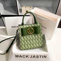 Hong Kong MACKJASTAIN GENUINE LEATHER Tattoote Bag 2021 Summer new trendy line High level Oblique Satchel Bag