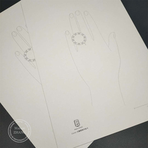  Jewelry hand-painted gemstone practice card Maison ZHANG Zhang Zhijing Chalcedony ring Practice card