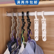 Japan KM can be superimposed magic hook instantly triple increase wardrobe storage capacity Multi-function storage hook