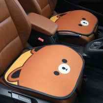Front Car Cushion All Season Cotton Linen Linen Single Car Cushion Cartoon Cute Woman Little Pig Dog Cat Rabbit Bear Seat Cushion