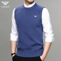 Chiamania spring and autumn vest mens round neck sleeveless sweater warm vest casual sweater waistcoat