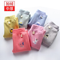 Children plus velvet warm pants winter cotton boys and girls baby children elastic close-fitting thick warm leggings 3