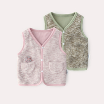 Baby waistcoat autumn winter small vest female baby boys spring clothing baby 5 spring 6 outwear 7 womens treasure 8 8 months