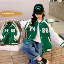 10 girls jacket baseball suit 13 Spring and autumn money 15 CUHK Girl clothing 14 little girl 12 TRENDY OCEAN AIR 2022