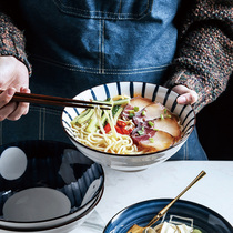 Japanese ramen bowl home large noodle soup bowl single eating noodles Big Bowl soup bowl ceramic cold noodle bowl Bowl