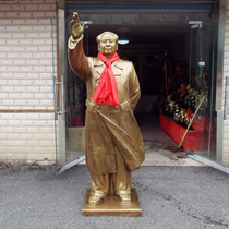 The chairman of the bronze copper ornaments systemic zhan xiang waving like great sculpture 1 83 meters pendulum like brass statuettes