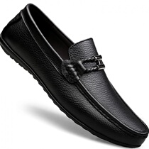 In the spring of 2020 new casual mens shoes lazy shoes with a feet of real leather shoes low - gang soft - nosed soft - skin shoes