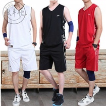 Basketball suit mens summer sports running clothes cotton competition team uniform custom fitness clothes large size vest shorts