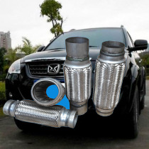 Jiangling Yusheng S350 exhaust pipe is equipped with modified shock absorption soft connection bellows muffler hose four layers