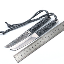 Outdoor small straight knife self-defense high hardness Special Forces Survival Indian knife with sharp tritium knife fruit knife