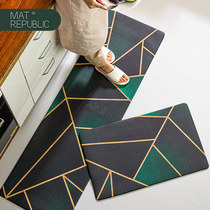 (Münay) Light And Luxurious Home Pvc Ground Mat Foot Mat Waterproof Oil Proof Kitchen Ground Mat Home Non-slip Resistant Rug