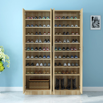 Door shoe cabinet Simple modern large-capacity balcony door storage cabinet Multi-layer foyer cabinet sunscreen rental house cabinet