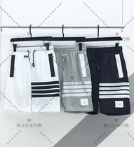 Silver Childrens Day Thom Browne 20 New TB Four-track Bar Pocket Zipper Thin 50% Pants Couple shorts