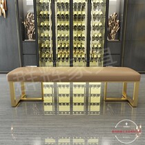 Bench Bench Shoe stool Light luxury household rectangular dining table chair Living room sofa Clothing store leather stool