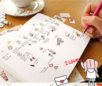 Creative Sticker Pea Girl pink bean Couple Girl Diary Hand Account Photo Album Sticker 2 116