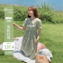 (Pet feedback : 60% off buying non - quality problems do not change ) embroidered doll collar dress woman