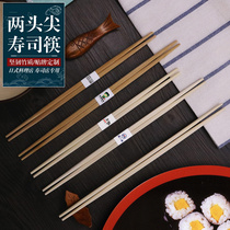 Disposable Japanese chopsticks pointed set solid wood tableware takeaway sushi Japanese cuisine two tips 100 pairs