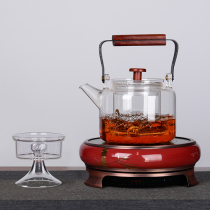 Large capacity double liner glass cooking teapot cooking kettle black and white tea automatic steaming tea maker electric pottery stove tea stove