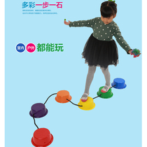 Kindergarten crossing the river stone childrens early education sensory training equipment balance step one stone high and low stone balance stepping stone