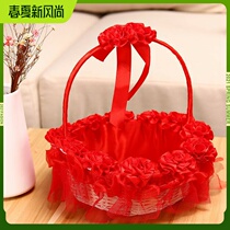 Small flower petals Petal Flower Basket Wedding Ceremony Emulation Flower Petal Prop Childrens Hand Diy Flower Basket Wedding items