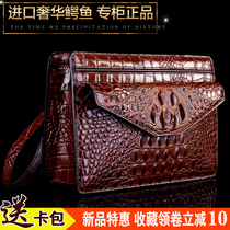 New Avocado Leather Handbag Man Genuine Leather Thai Hand Grab Large Capacity Business Wallet Hand Grip Bag Mens Clip Bag