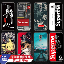 Huawei honor 6x mobile phone shell new net red play 6x full package edge womens personality creative delivery of steel film soft silicone protective sleeve male section with hanging rope frosted cute cartoon relief soft shell