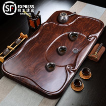 Ebony tea tray Household light luxury modern simple drainage Kung Fu tea set whole imitation solid wood large and small tea table