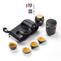 Kung Fu One Pot Four Cups Express Guest Cup Travel Portable Tea Set Suit Ceramic Carry-on Day Style Bubble Teapot