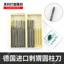 German imported dental needle nuclear carving tooth carving jewelry engraving knife micro carving milling head 2 35 handle hedgehog cylindrical needle