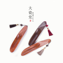 Big porcelain hall black sandalwood rosewood tea shovel kung fu tea set tea ceremony six gentlemen spare parts solid wood teaspoon teaspoon