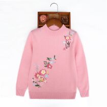 Off-code clearance girls sweater Autumn and winter childrens pullover sweater cute Korean-Chinese childrens warm base sweater