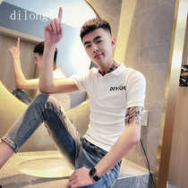 Boys T-shirt short sleeves Korean version of the trend fashion simple Joker social spirit guy fast hand net red half sleeve