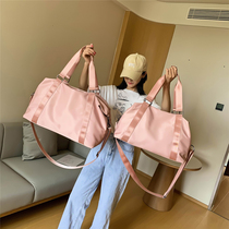 Large-capacity short-haul travel bag male and female universal skew cross hand waterproof fitness to be produced in bag dry and wet separation