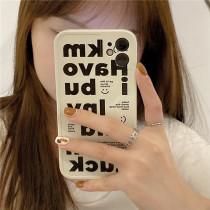 Japan-ROK lukewarm English apple x xr xsmax mobile phone shell 11 12pro soft apple se2020 paragraph full package personality silicone protective sheath apple 12promax male and female