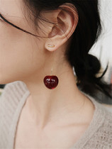  Net red cherry long earrings women 2021 new super fairy quality cherry earrings wine red fashion drop earrings trend