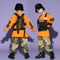 Boy Street dance suit children hip hop handsome hiphop play out for less children Jazz dance Loose Clothing Tide
