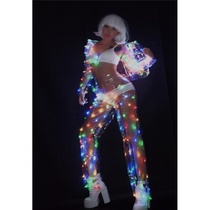 LED colorful transparent with lights electric festival party luminous Redi performance suit bar DJ dance team factory direct sales