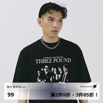 SAMESAME Three-pound digital printing t-shirt male short sleeve loose tide card pure cotton round collar lover for men and women summer clothes