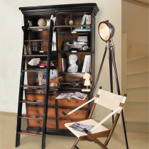 Dutch imported Authentic Models retro solid wood multifunctional storage wine cabinet lockers