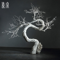 Quanquan Emulation Greet Passenger Pine Large Floor Swing Piece Wood Sculpture Handicraft Hotel Lobby Sales Office Large Piece Adornment