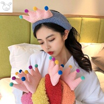 Hairband female face hair band headgear Korean Net red sweet cute crown hair card headband Joker outside the departure bundle