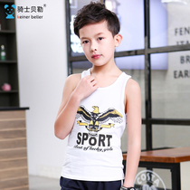 Children's clothing boys' vest summer cotton children's knitted vest tide 2021 summer new Zhongda children's I-shaped vest